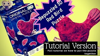 Bepuzzled 3D Crystal Puzzle The Red Bird Tutorial Version
