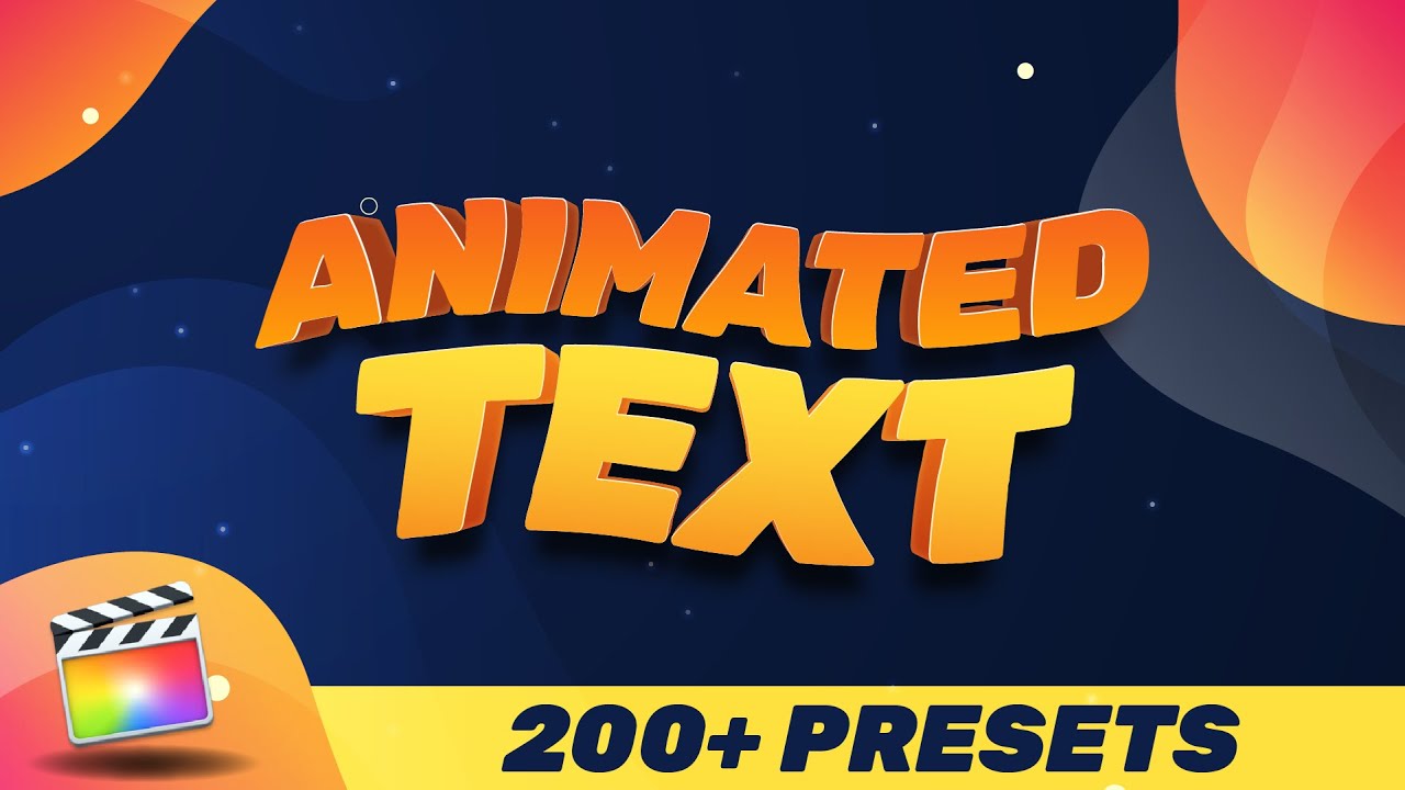 free animated text final cut pro