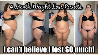 I Can't Believe How Much I Lost in 4 MONTHS!!!  | MONTH 4 WEIGHT LOSS PROGRESS UPDATE | Weigh Loss