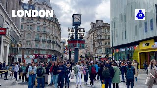 London Walk  Piccadilly Circus, Regent & Oxford Street to SOHO | Central London Walking Tour [HDR]