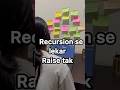 Day 19✅ python challenge - recursion to raise #shorts #challenge #codewithharry #100daysofcode