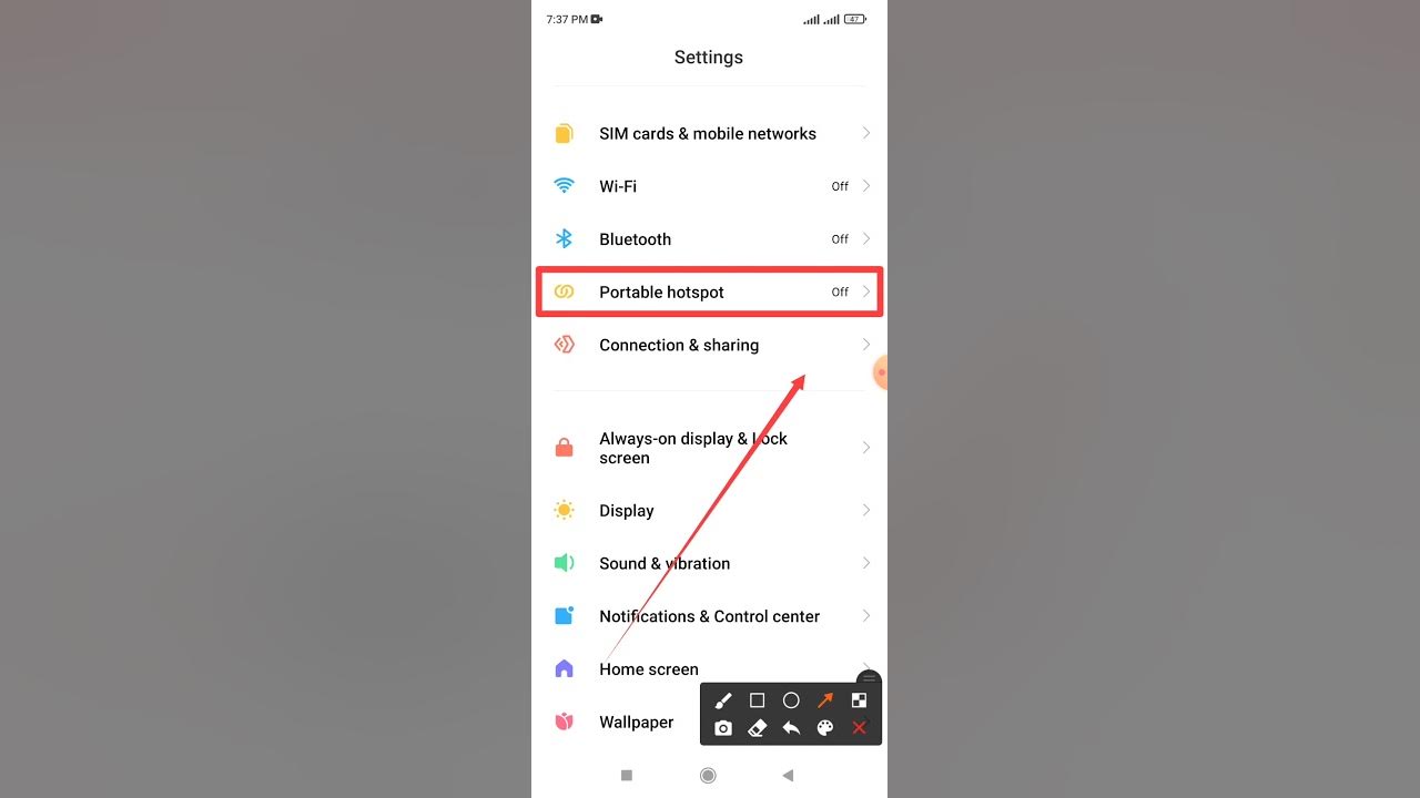 How to hotspots 2. 4 GHz band speed setting on Redmi note 10 and Xiaomi