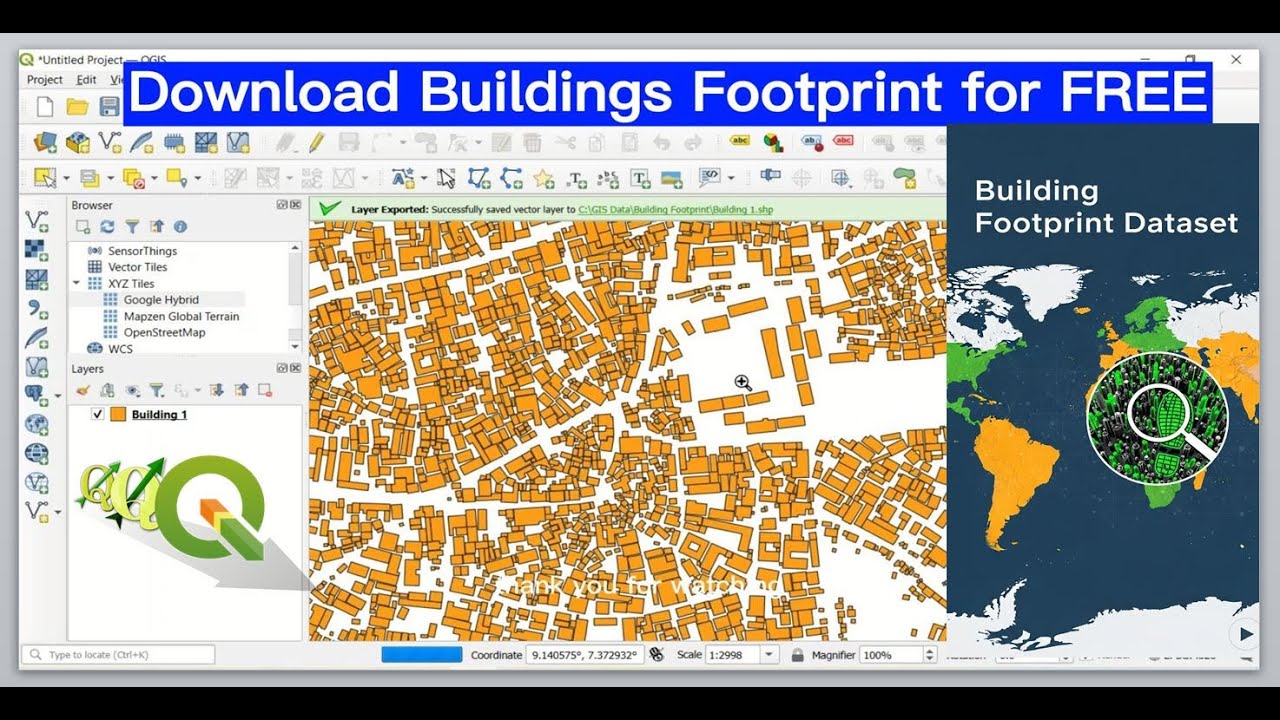 Visualize Footsteps How to Download Building Footprints Dataset for Free and Visualize it ...