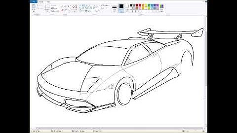 🔥 DRAW LAMBORGHINI IN MICROSOFT PAINT
