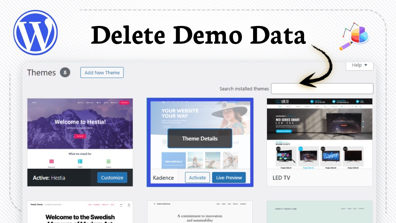 How to remove demo content from a WordPress theme - YouTube