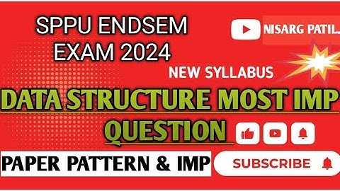 SPPU Engineering Data Structure Most Important Questions | Engineering DS SPPU End Sem Exam 2025