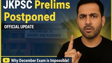 JKPSC Prelims Postponed ? Why December Exam is Impossible!