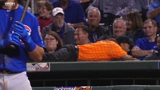 Vendor crawls on dugout to deliver drinks screenshot 4