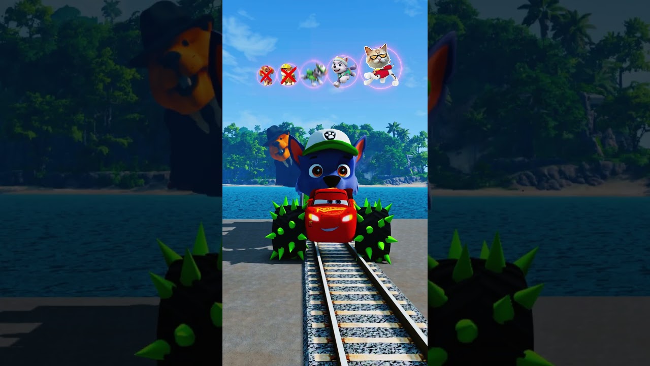 🐾Paw Patrol Cursed Trains VS Big and Small Cringe McQueen Cars: Who wins? - BeamNG.drive