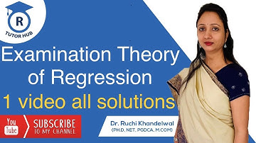 Regression  in Hindi | Theory |Examination Questions| Dr. Ruchi Khandelwal