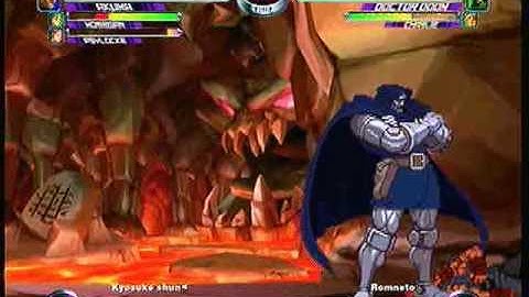 MvC2 Online (360): Kyosuke Shun (Psy/Morg/Aku) vs Brett (Cha/Psy/Doom) 15 .:4.14.10:.