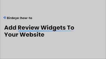 Add Review Widgets To Your Website
