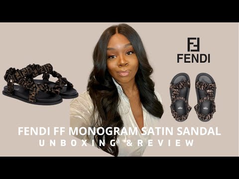 FENDI FF MONOGRAM SATIN SANDAL | LUXURY UNBOXING | REVIEW | NEW SEASON | UNDER RETAIL MsMorganAshley