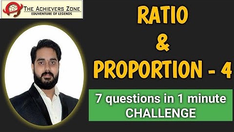 Ratio and Proportion Tricks | part 4 | vivek sir , the achievers zone | ssc , bank, railway 2020