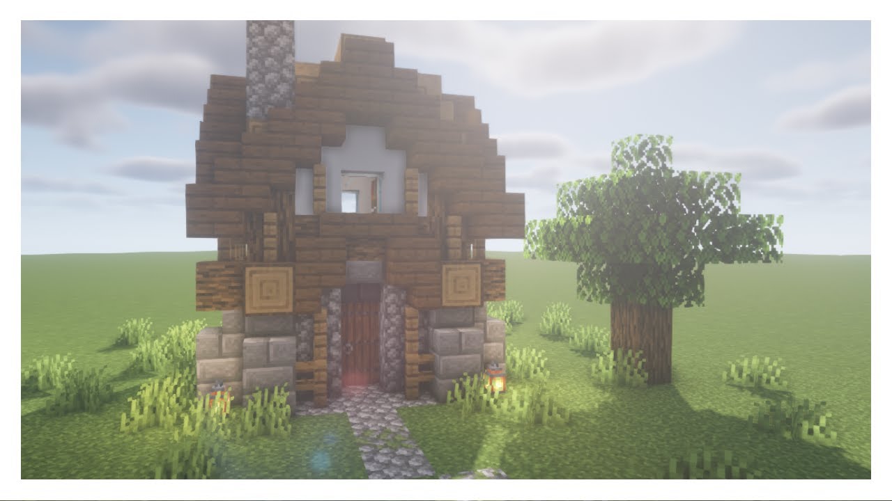 Simple village. Village House Minecraft build.