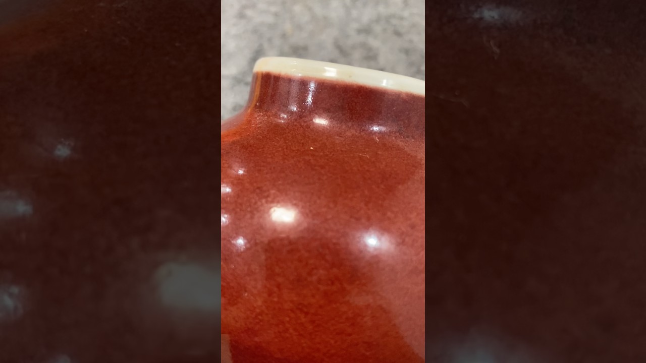 清代康熙时期郎窑红釉太白小罐（文房水盂#博物館#古董#ceramic #收藏