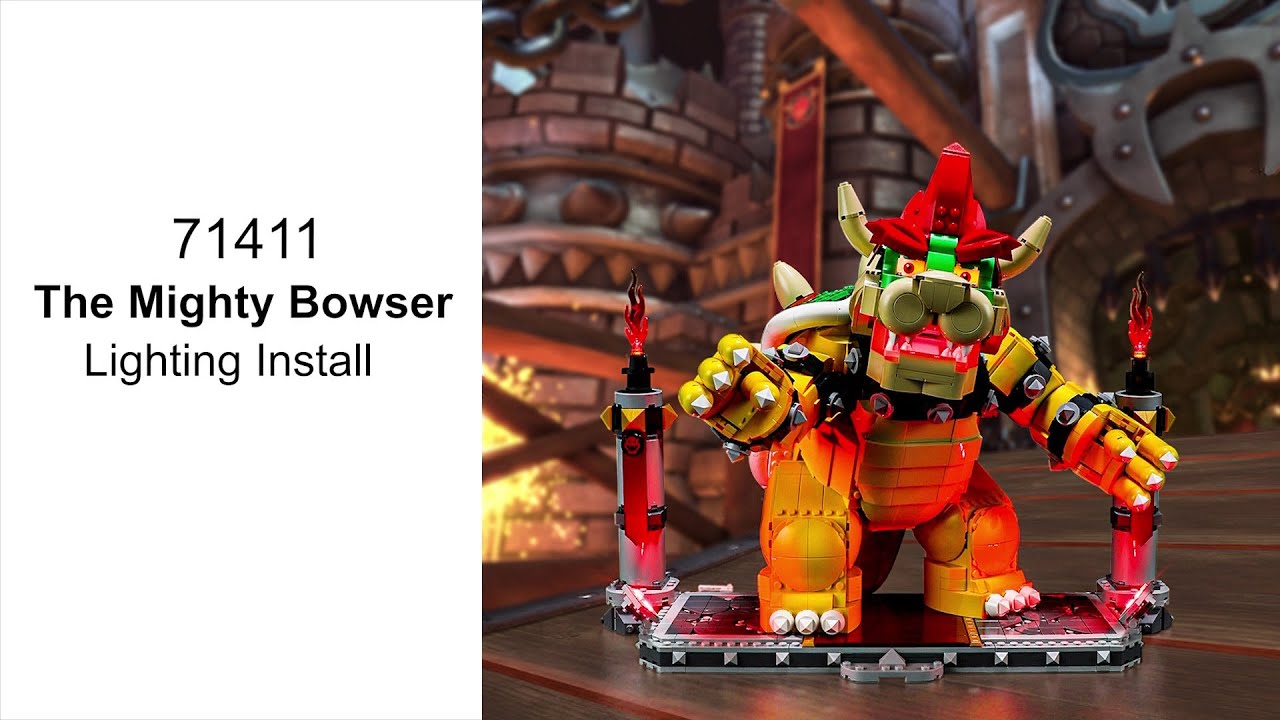  BrickBling LED Light for Lego 71411 The Mighty Bowser Building  Play Set; Remote Control Lighting Compatible with Lego Bowser -No Model  Included : Toys & Games