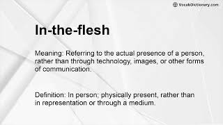 In-the-flesh Meaning