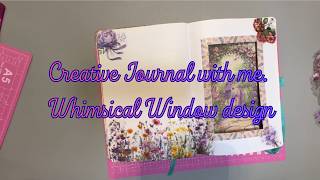 Creative journal with me, whimsical window design page spread