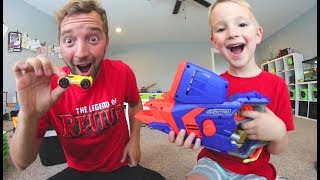 FATHER SON GET HUGE NERF CAR SHOOTER!
