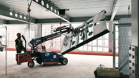 Shoreditch Village, London - installation of a facade unit from the floor