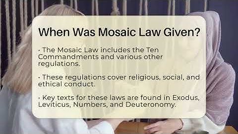 When Was Mosaic Law Given? - Middle East Explorers
