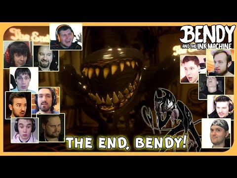 Видео: Реакции Летсплейщиков на Гибель Бенди из Bendy And The Ink Machine: 5 Chapter