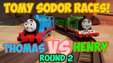 Tomy Sodor Races: Thomas vs Henry Round 2, Race 1!