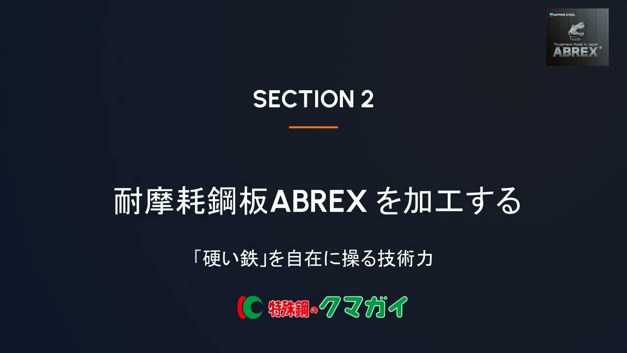 耐摩耗鋼板 ABREX® | 製品情報 | 創業1913年 鋼板・鋼材の専門商社