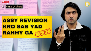 My Revision Strategy For CSS Exams | Divide Syllabus | Talha Chaudhry |
