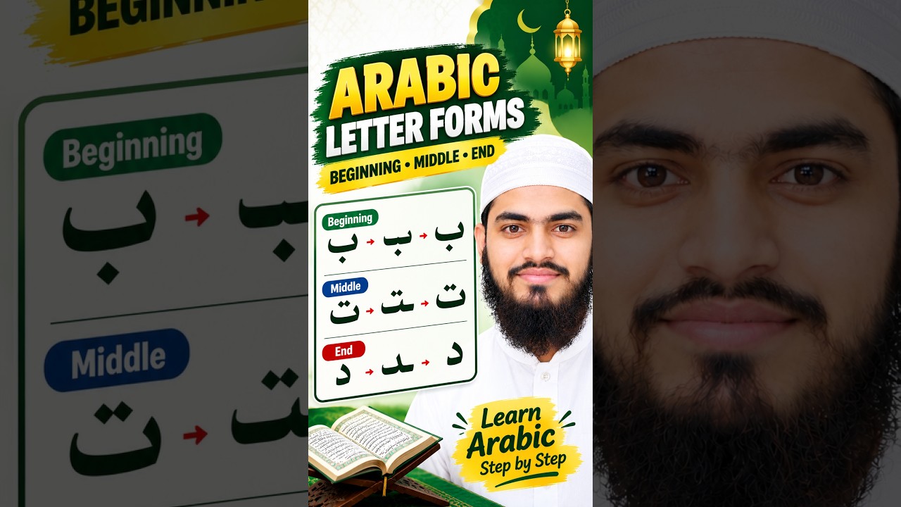 Arabic Letter Forms Explained | Beginning, Middle & End #shortsvideo##shortsvideoviral