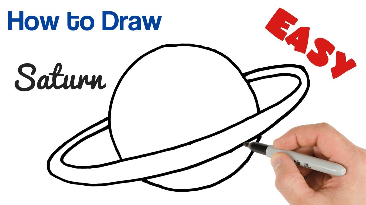 How to Draw Saturn Super Easy step by step Art