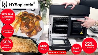 @HYSapientia  22L dual zone air fryer oven review, unboxing & demo | Air fryer oven recipes