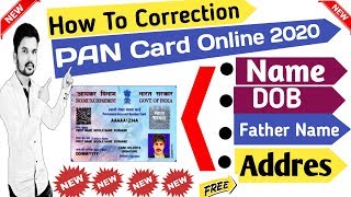 How To Correction PAN Card In Online 2020,पैन कार्ड में कुचवी सही कैसे करे घर बैठे ऑनलाइन।