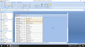 Cara membuat Data Pengembalian Mobil menggunakan Microsoft Access 2007