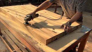 Simple, Novel Woodworking Technology  Skillful Carpenters Create Desks From Used Wood