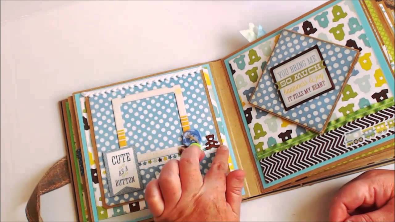 Echo Park Safari Theme Baby Boy Album 8x8