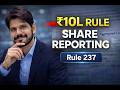Rule 237 Decode: ₹10 Lakh Share &amp; Mutual Fund Reporting Framework | Draft Rules 2026 #bolkyasahihai