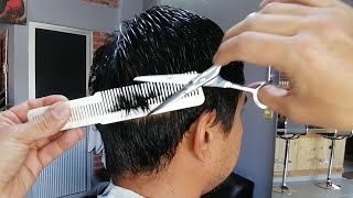 (como)// hacer corte de pelo a tijera paso a paso técnica fácil en español