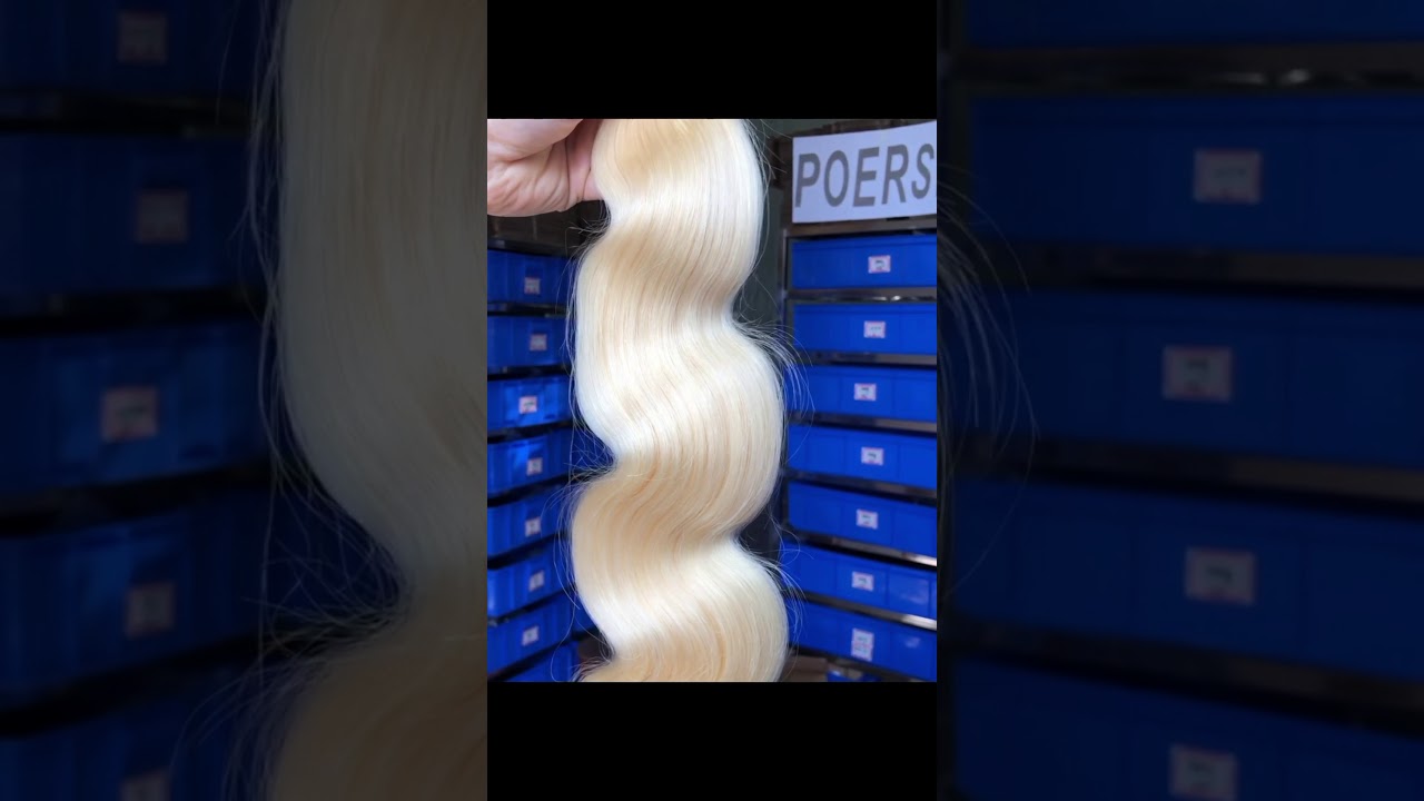 7. "Blonde Human Hair Weft" by Hair Factory - wide 2