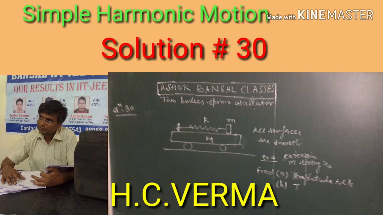 Solution # 30 / Two bodies spring Oscillator/ Simple Harmonic Motion/ H ...