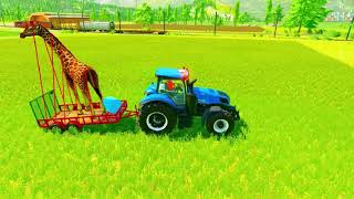 TRANSPORTING GIRAFFE WITH COLORED TRACTOR - FARMING SIMULATOR 22 #1 by PONIJAN FARM 1,277 views 3 weeks ago 8 minutes, 53 seconds