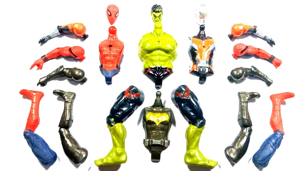 Hulk smash Spider-Man Ant-Man Batman assemble toys video 