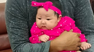 Craying..!! The Best Video Funny Baby Ear Piercing, Cute Baby in Pink Clothes 🇺🇸