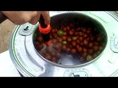 Машинка для очистки орехов от зелёной скорлупы - YouTube