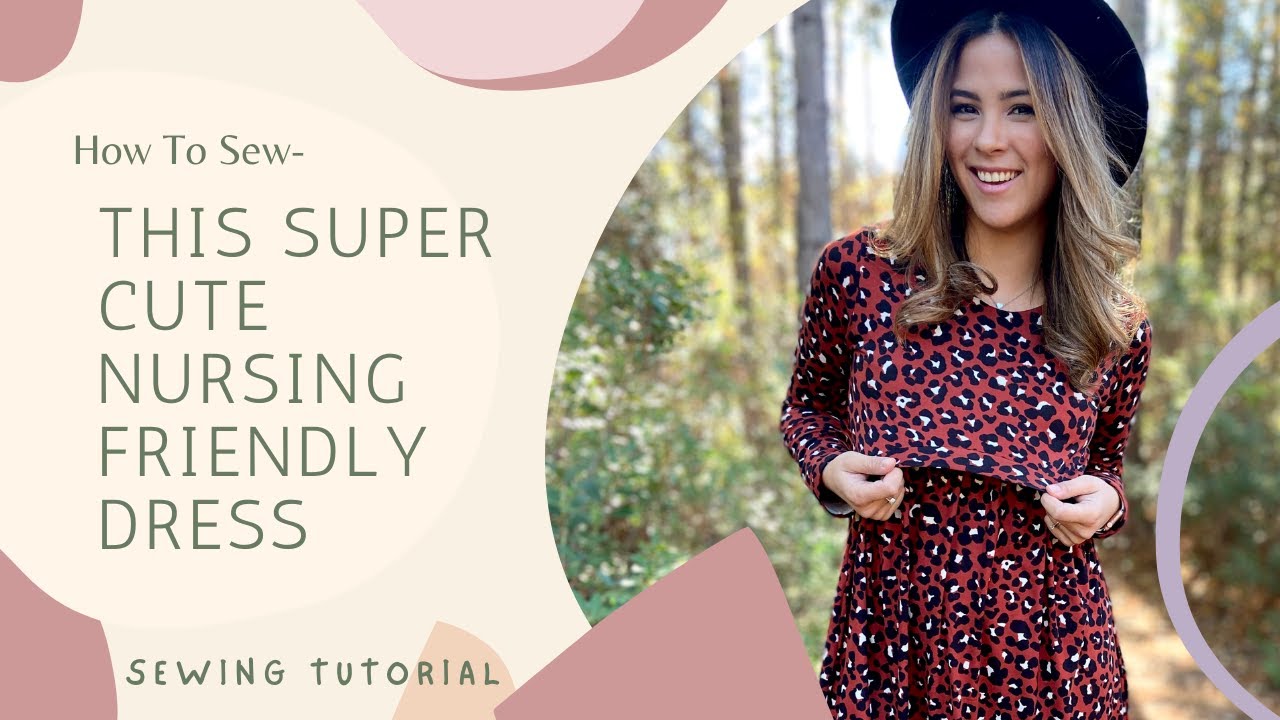 Let's Sew A Cute Dress With A Nursing Hack!! 