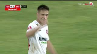 GOOOL! Hermannstadt - Botoșani 1-0. Daniel Paraschiv reia superb centrarea lui Butean