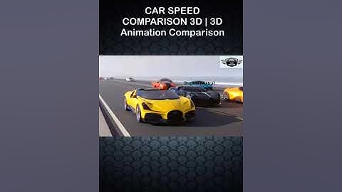car speed comparison 3D | 3D animation