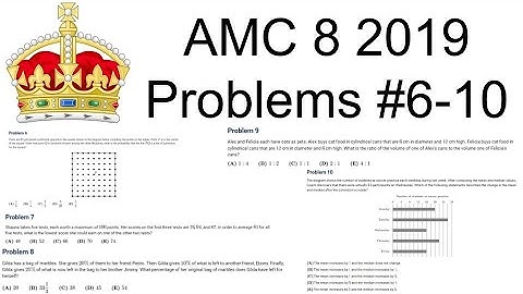 AMC 8 2019 - Problems #6-10 | Basic Counting and use of mean & median
