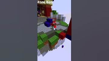 Block Clutch On A Bridge In Minecraft Bedwars #shorts